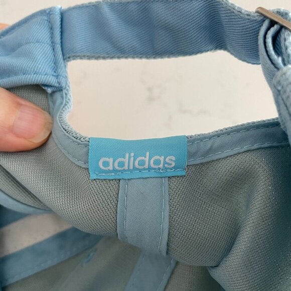 Adidas Lightweight Structured Adj Poly Mesh Ball Cap Baby Blue White OS NWOT - Picture 8 of 12